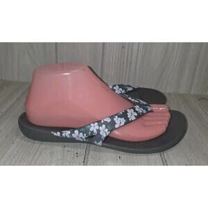 Crocs Kadee II Blue White Flower Flip Flop Sandals Womens Size 8 Summer Spring